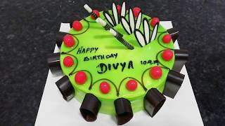 How to make amazing kiwi fresh cream cake and chocolate garnish model