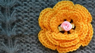 ♦ Как связать объемный цветок крючком • 3D crochet flower • ellej