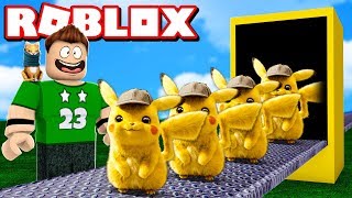 NUESTRA PROPIA FABRICA de DETECTIVE PIKACHU en ROBLOX !