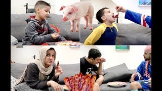 MUSLIM KIDS EATING BACON PRANK!!