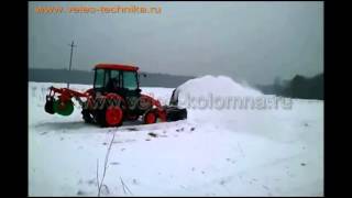 Трактор KIOTI с шнекороторным снегометом