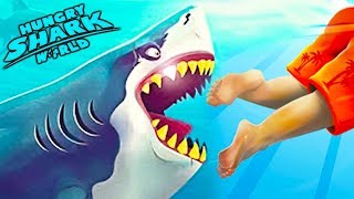 У меня Самая ГОЛОДНАЯ АКУЛА в мире Эволюция Акул прохождение hungry shark world   топ игра
