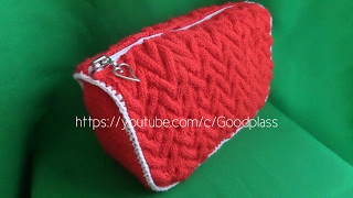 Вяжем спицами косметичку. Косметичка вязаная. Knitting (Hobby).
