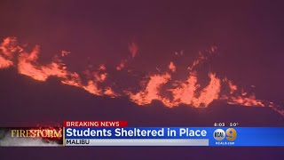 Pepperdine University Shelters In Place As Fire Rages Near Campus