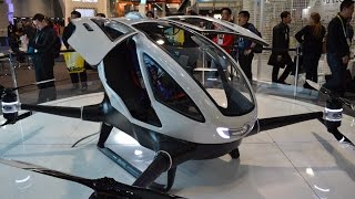 Первый пассажирский дрон для человека. Дрон для перевозки людей EHANG 184.