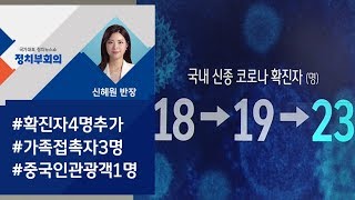 4명 추가 확진, 국내 총 23명…"지역사회 확산 가능성 커져" / JTBC 정치부회의