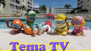 Щенячий патруль  в бассейне Плавающие щенки Paw Patrol