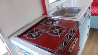 Cupcake Camper Vintage FAN 1968 Inside look Glamping