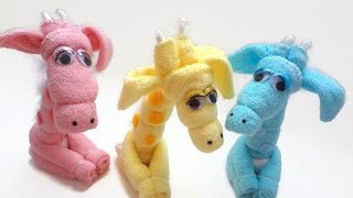 Giraffe Towel Art Animals.