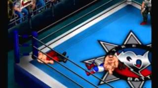 Fire Pro Returns Chris Benoit vs Davey Richards vs Dynamite Kid