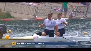 2018 ECA Canoe Sprint European Championships in Belgrade, Serbia Woman's C-2 200m Final A.