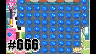 Candy Crush Saga SATAN Level 666 | Collect 666 Blue Candy with 66 Moves, Complete!!