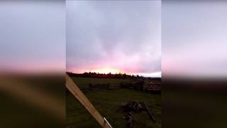 Взрыв магистрального газопровода в Лысьвенском районе. Вид из д. Паинцы. 24.05.2019 г.