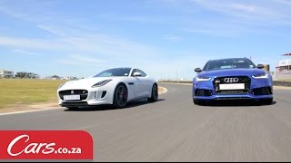 Track Race: Audi RS6 Avant vs Jaguar F-Type R V8 AWD