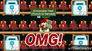 Harvesting 300 Growsaber Trees! OMG!! - Growtopia