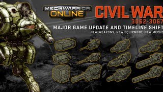 MWO- CIVIL WAR UPDATE TECH/WEAPONS AND EQUIPMENT (PTS SERVER)
