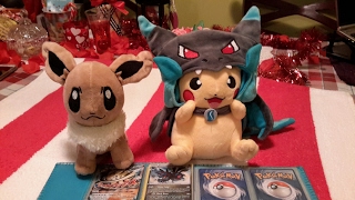 Aliexpress. Покемоны. Мягкие игрушки Eevee и Pikachu. Карточки Pokemon.