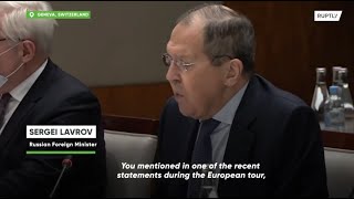 'We are waiting for answers to our proposals' - Lavrov during talks in Geneva amid Ukraine tensions