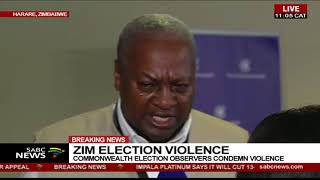 Commonwealth Observer Mission condemns use of force in Harare Wednesday