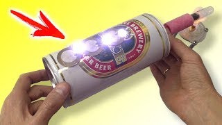 ГЕНЕРАТОР ИЗ ПИВНОЙ БАНКИ  своими руками и никакой механики Игорь Белецкий