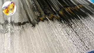 ?Acrylic Pour Painting PART 1 of 2- Swipe Technique Demonstration - HUGE 24 x 48 Canvas (SOLD)?