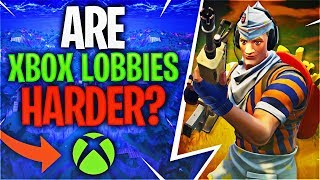 ARE XBOX LOBBIES HARDER? (Fortnite Battle Royale)