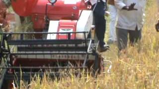 Mini Combined Harvester for Rice & Wheat supplied by Rajkumar Agro Engineers Pvt Ltd