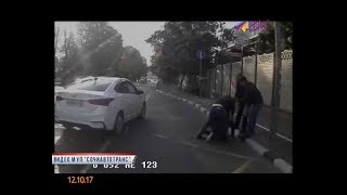 В Сочи таксист избил водителя автобуса