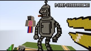 ★ Pixel Art - Bender [Futurama] - MrMaurice211 - Minecraft ★