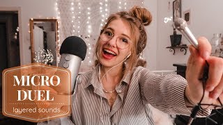 ASMR Duel - 130 € Microphone vs. 1 € Mini Microphone ?/ LAYERED SOUNDS / {Deutsch/GERMAN spoken}