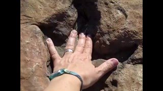 Dinosaur footprints at Otjihaenamaparero, Namibia - Trace Fossils
