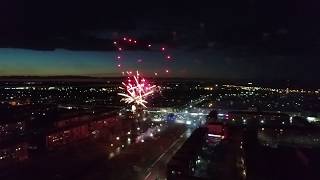 Салют 9 мая 2018 года в Южноуральске - видео с квадрокоптера!