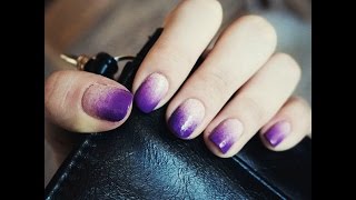 Как сделать градиент?Маникюр с помощью губки