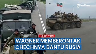 Panjangnya Iring-iringan Konvoi Kendaraan Tempur Pasukan Chechnya Menuju Rostov