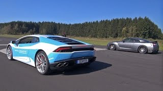 Lamborghini Huracán LP610-4 vs Nissan GT-R HKS GT800!
