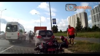 Подборка аварий и ДТП с мотоциклами. Аварии с мотоциклистами.