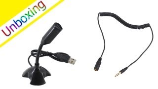 Unboxing китайский микрофон USB и удлинитель mini-jack