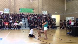 Kiely and Princess singing @ BPJH pep rally