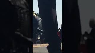 Barrier Attempts to Stop Steam Train But Fails *ILLEGAL*