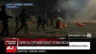 Demo UU Ciptaker Dekat Istana Ricuh