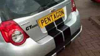 CHEVROLET AVEO 1.2 GT 3DR INC ALLOYS REAR SPOILER TWIN STRIPES STYLING AND CHROME EXHAUST PIPE POLY SILVER-PENTAGON MOTOR GROUP