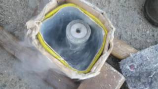 Установка шкворней на балку Ман , с помощью жидкого азота .