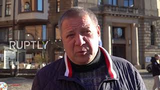 Latvia: Children and parents demonstrate against COVID sports retsrix in Riga