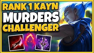 #1 KAYN WORLD 1V9 STOMPS CHALLENGER (WITH BLUE KAYN) - league of Legends