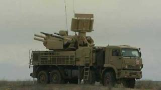 Pantsir-S SA-22 Greyhound firing in action ground-to-air missile Russian army  RIA Novosti