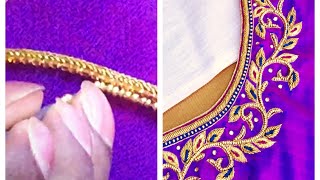 Aari  Work Blouse Back Neck How To Make At Home Easy Method for Beginners
