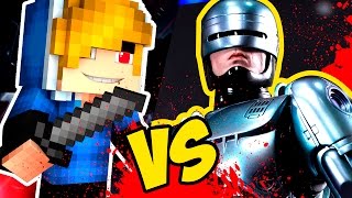 НУБЫ СУПЕРГЕРОИ VS АРМИИ РОБОКОПА! ГЕРОИ СПАСАЮТ ДЕРЕВНЮ В МАЙНКРАФТЕ!