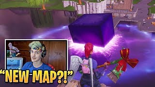 Ninja Reacts to Cube DESTROYING Loot Lake in Fortnite!