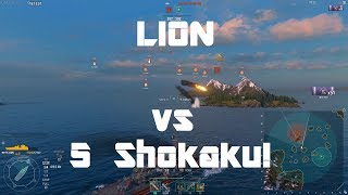 Lion vs 5 Shokaku! AA-test!