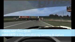 Assetto Corsa vs rFactor vs GTR2 vs GTREvo @ Mid Ohio (VLM)